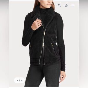 🆕Women’s Ralph Lauren Faux-Shearling Zip Vest. Size XL. NWT